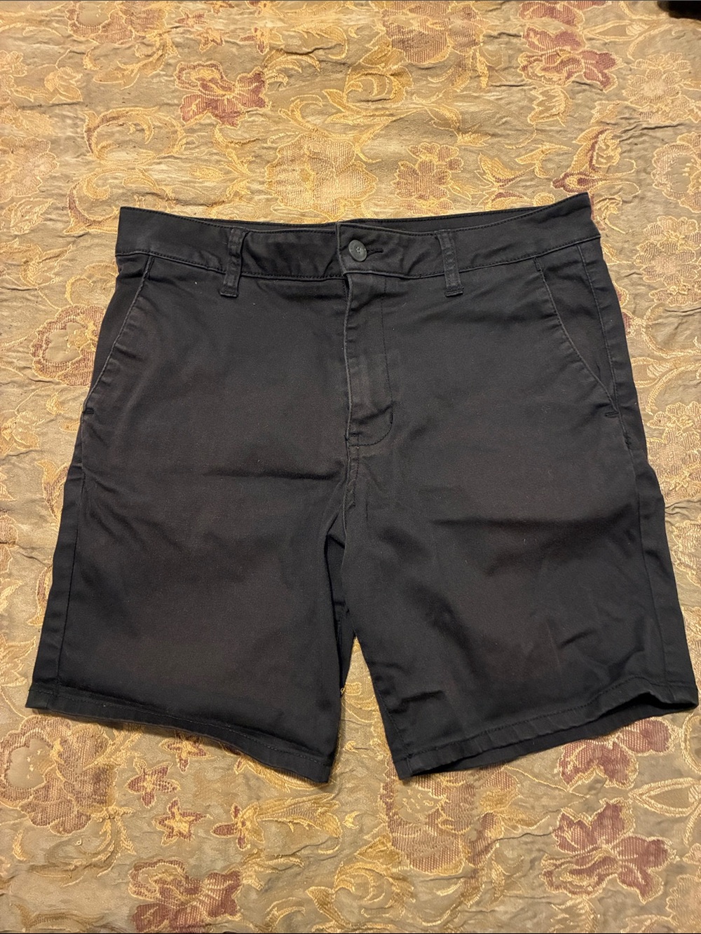 RSQ Men's Black Flat Front Chino Shorts